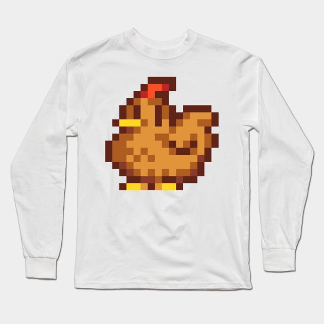 Brown Chicken Long Sleeve T-Shirt by SpriteGuy95